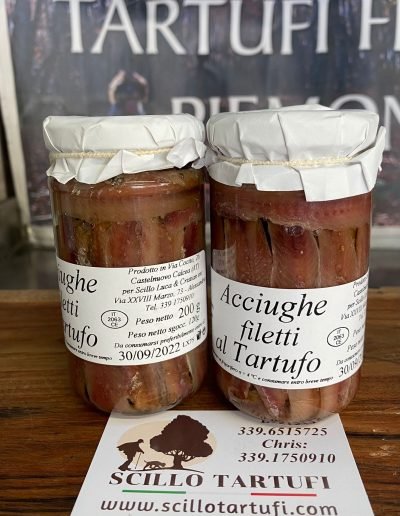 Scillo Tartufi Acciughe filetti al tartufo