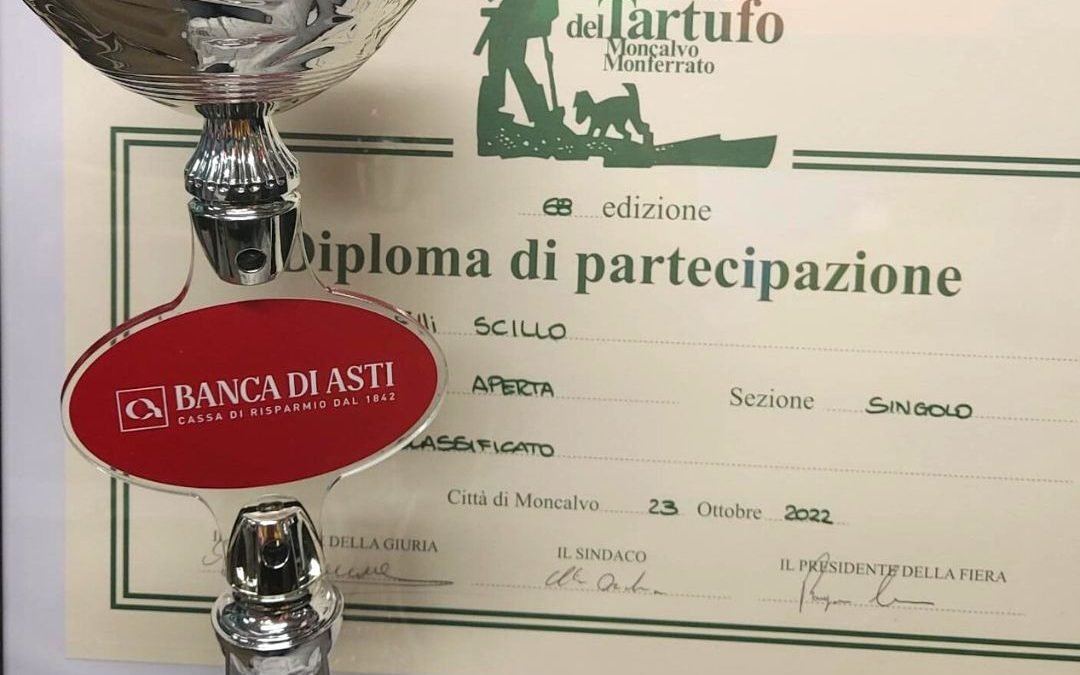 🏆Vinto Trofeo Città di Moncalvo “Tartufo d’Oro” e “Zappino” d’Argento.